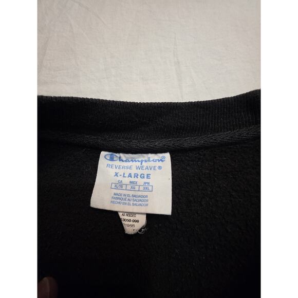 Iowa Hawkeye Champion Reverse Weave Men's Size Xl Black Crew Neck Sweatshirt - Picture 5 of 6